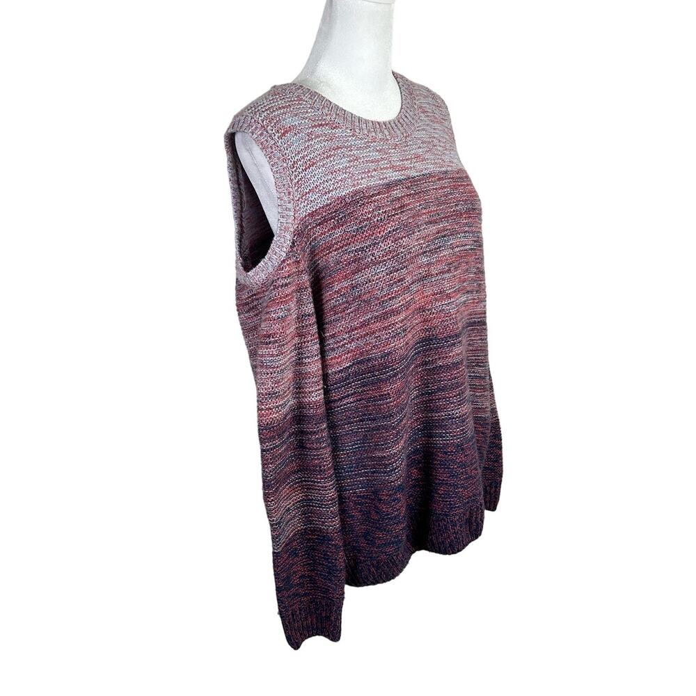 Rebecca Minkoff Sweater Top Cold Shoulder Purple Medium Color Block Casual